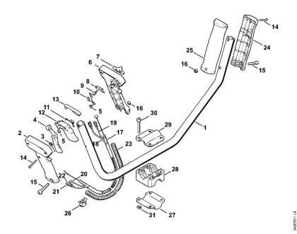 Two-handed handlebar FS 44 F/D/SEA Brushcutters (FS) FS 44 Stihl