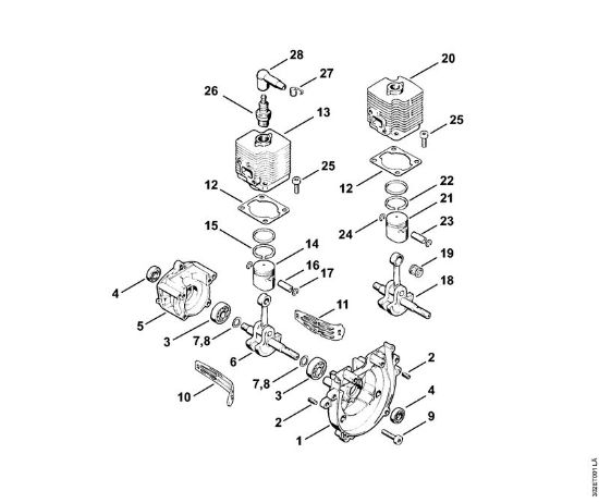 Crankcase, Cylinder Brushcutters (FS) FS 48 Stihl