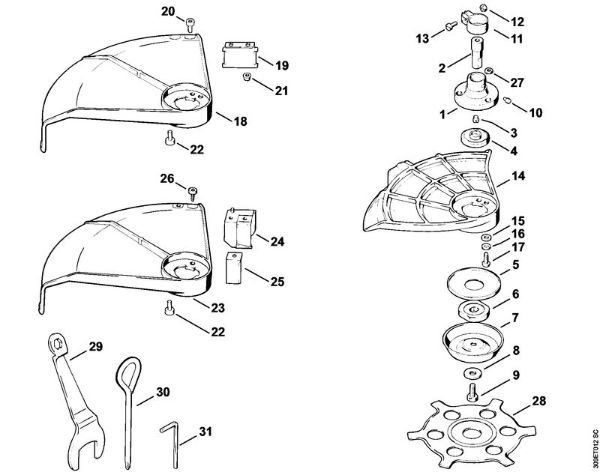 Deflector, Tools Brushcutters (FS) FS 50 (4118) Stihl