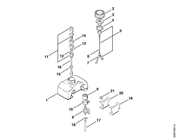 Fuel tank Brushcutters (FS) FS 50 (4118) Stihl