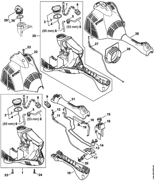 Motor housing Brushcutters (FS) FS 50 C-E L Stihl
