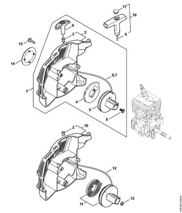 Rewind starter FS 50 Brushcutters (FS) FS 50-L Stihl