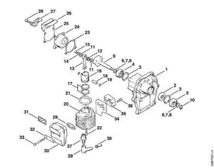 Crankcase, Cylinder Brushcutters (FS) FS 51 Stihl