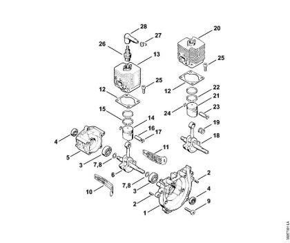 Crankcase, Cylinder Brushcutters (FS) FS 52 Stihl