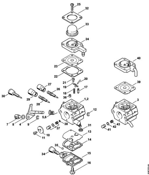 Carburetor C1Q-S186, C1Q-S153, C1Q-S97 (16.2014), (46.2012), (29.2010), (15.2009) Brushcutters (FS) FS 55 Stihl