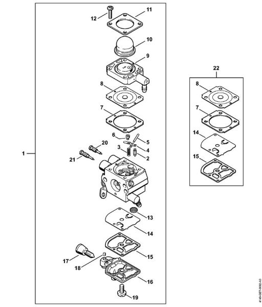 Carburetor 4140/29 2-MIX Brushcutters (FS) FS 55 2-MIX Stihl