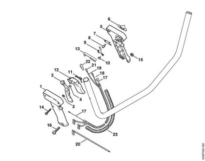 Bike handle (27.2001) Brushcutters (FS) FS 55 C-E Stihl