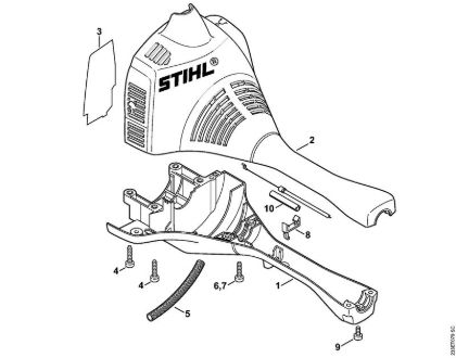 Engine housing (Bike handle) Brushcutters (FS) FS 55 C-E Stihl