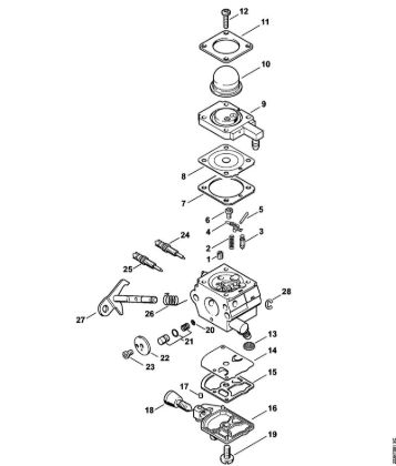 Carburetor C1Q-S265 Brushcutters (FS) FS 55 R Stihl