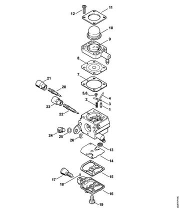 Carburetor C1Q-S216, C1Q-S190 2-MIX (16.2014), (39.2011) Brushcutters (FS) FS 55 R 2-MIX Stihl