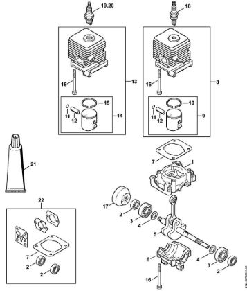 Crankcase, Cylinder 2-MIX Brushcutters (FS) FS 55 R 2-MIX Stihl