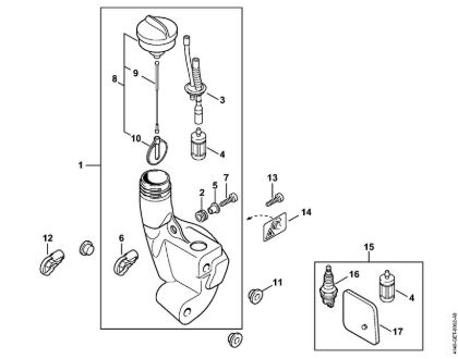 Fuel tank Brushcutters (FS) FS 55 R 2-MIX Stihl