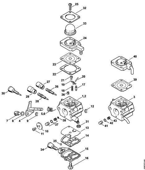 Carburetor C1Q-S186, C1Q-S153, C1Q-S97 (16.2014), (46.2012), (29.2010), (15.2009) Brushcutters (FS) FS 55 RC-E Stihl