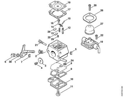 Carburetor C1Q-S44 Brushcutters (FS) FS 55 RC-E Stihl