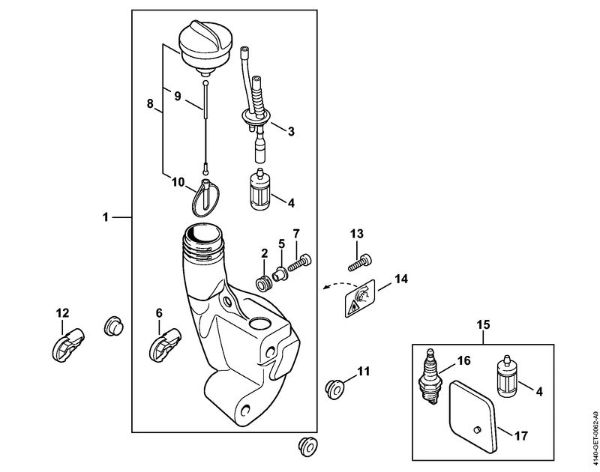 Fuel tank Brushcutters (FS) FS 55 RC-E Stihl