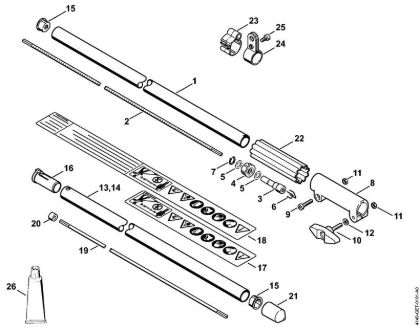 Drive tube assembly FS 55 T (14.2002) Brushcutters (FS) FS 55 T Stihl