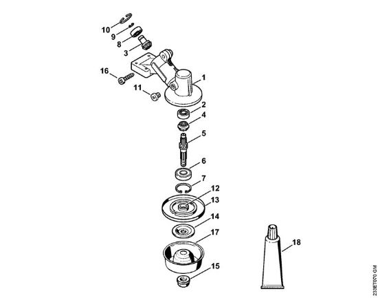 Gear head (16.2014) Brushcutters (FS) FS 55 T Stihl