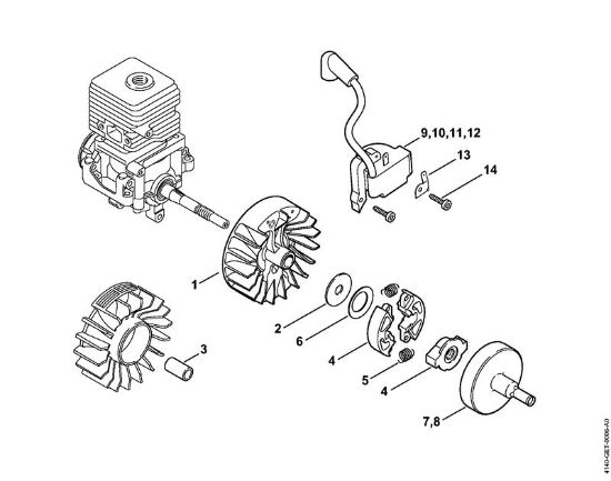 Ignition system, Clutch Brushcutters (FS) FS 55 T Stihl