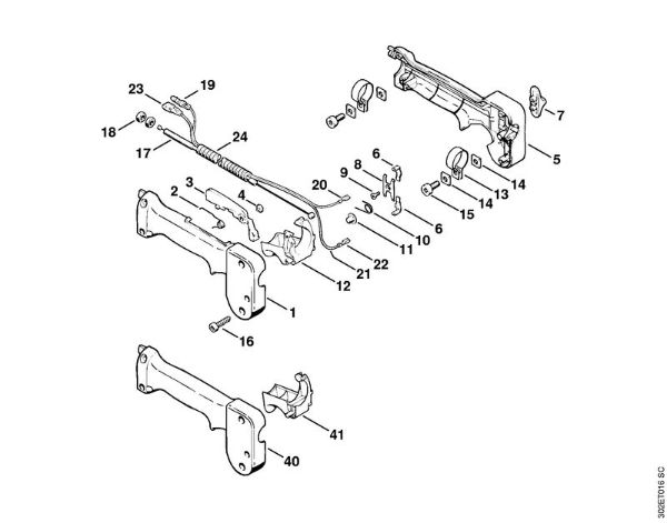 Control handle FS 52, FS 56 Brushcutters (FS) FS 56 (4125) Stihl
