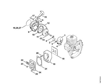 Rewind starter, Muffler Brushcutters (FS) FS 56 (4125) Stihl
