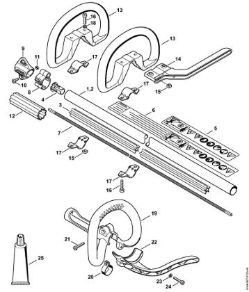 Drive tube assembly, Loop handle Brushcutters (FS) FS 56 (4144) Stihl