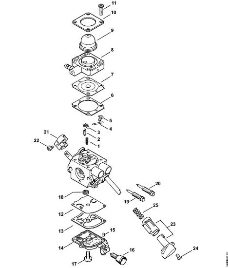 Carburetor C1M-S267 Brushcutters (FS) FS 56 C-E Stihl