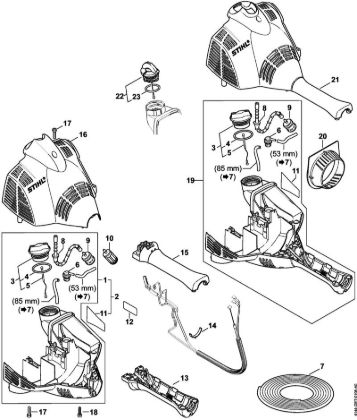 Engine housing (Bike handle) Brushcutters (FS) FS 56 C-E Stihl