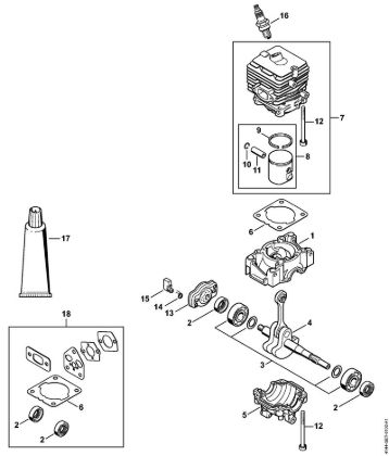 Crankcase, Cylinder Brushcutters (FS) FS 56 R Stihl