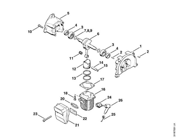 Crankcase, Cylinder Brushcutters (FS) FS 60 Stihl