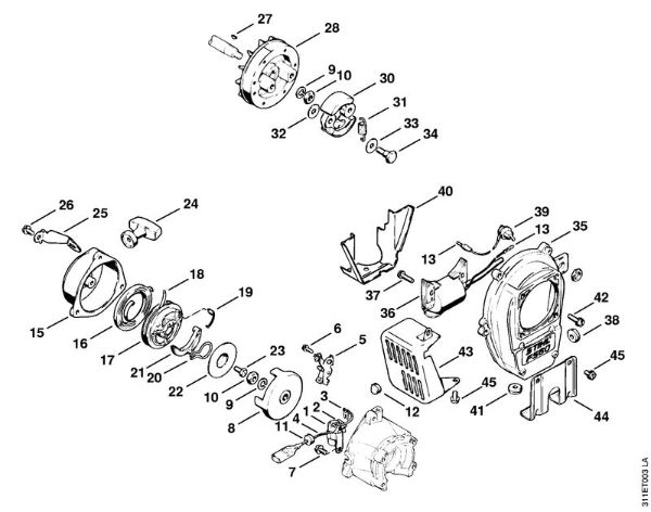 Rewind starter Brushcutters (FS) FS 60 Stihl