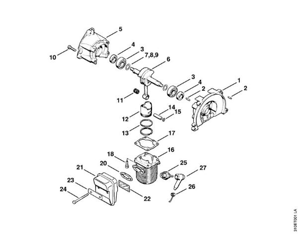 Crankcase, Cylinder Brushcutters (FS) FS 61 Stihl