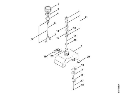 Fuel tank Brushcutters (FS) FS 61 Stihl