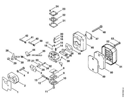 Carburetor, Air filter Brushcutters (FS) FS 61 RE Stihl