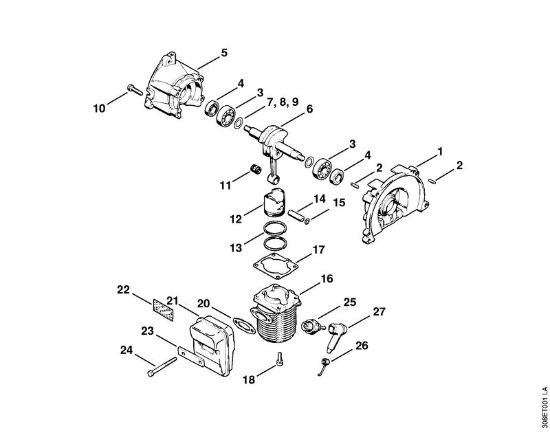 Crankcase, Cylinder Brushcutters (FS) FS 65 Stihl