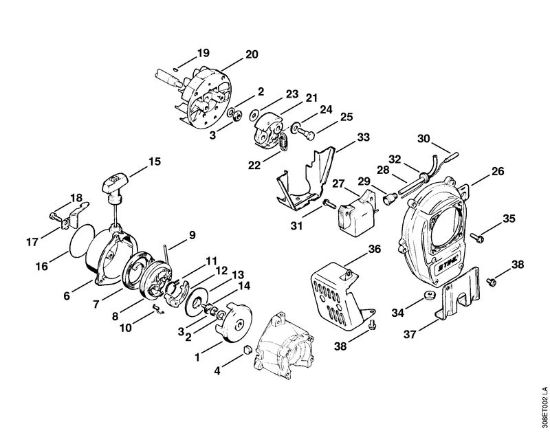 Rewind starter Brushcutters (FS) FS 65 Stihl