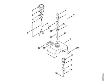 Fuel tank Brushcutters (FS) FS 65 AVRE Stihl