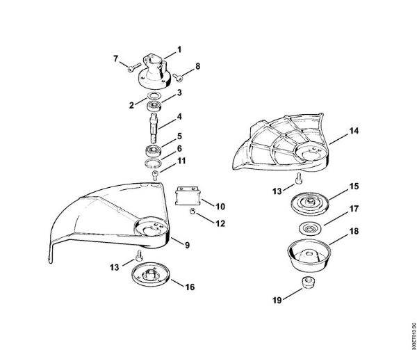 Bearing housing FS 62, FS 62 R Brushcutters (FS) FS 66 Stihl