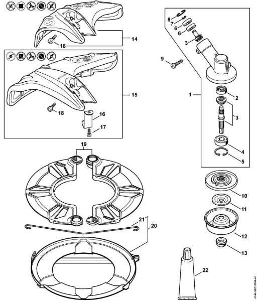 Gear head, Deflector Brushcutters (FS) FS 70 C-E Stihl