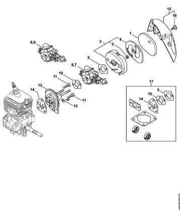 Air filter, Spacer flange Brushcutters (FS) FS 70 RC-E Stihl