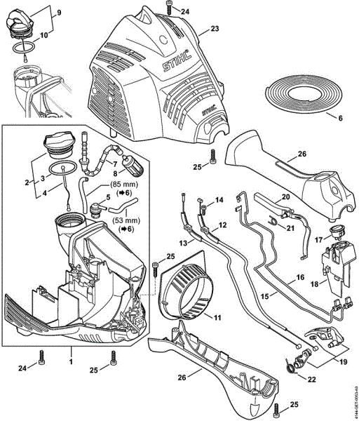 Engine housing (Loop handle) Brushcutters (FS) FS 70 RC-E Stihl
