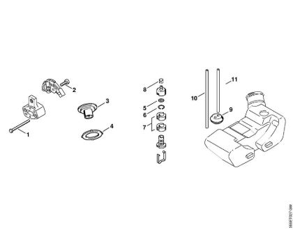Air filter, Fuel tank (01.94), (53.92) Brushcutters (FS) FS 72 Stihl
