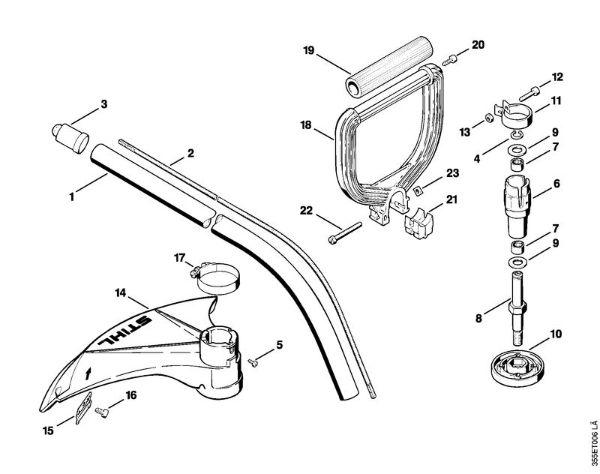 Drive tube assembly FS 72, Loop handle Brushcutters (FS) FS 72 Stihl