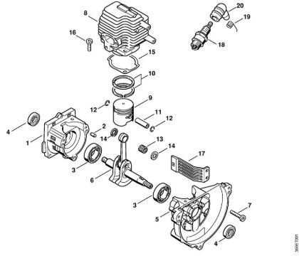 Crankcase, Cylinder Brushcutters (FS) FS 74 Stihl