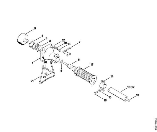 Clutch housing, Drive tube assembly Brushcutters (FS) FS 80 RE Stihl