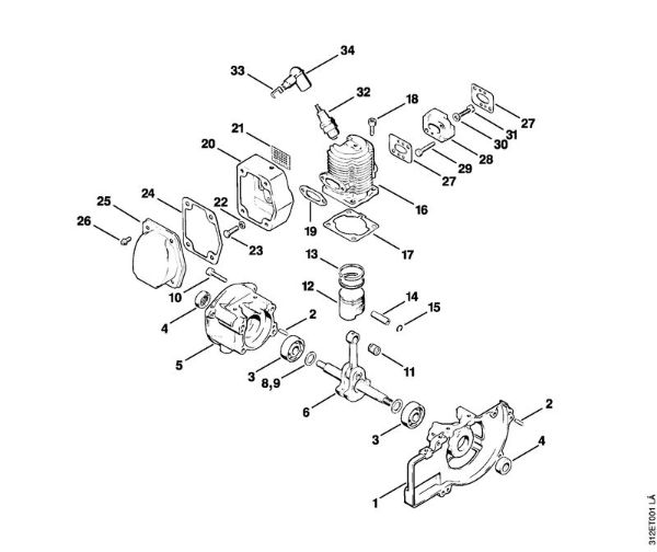 Crankcase, Cylinder Brushcutters (FS) FS 80 RE Stihl