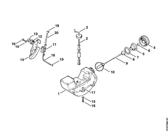 Fuel tank, Pump Brushcutters (FS) FS 80 RE Stihl