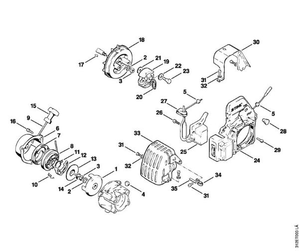 Rewind starter Brushcutters (FS) FS 80 RE Stihl
