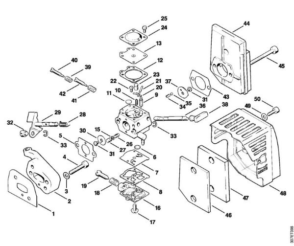 Carburetor, Air filter Brushcutters (FS) FS 81 Stihl