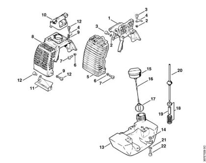 Cover, Fuel tank Brushcutters (FS) FS 81 Stihl