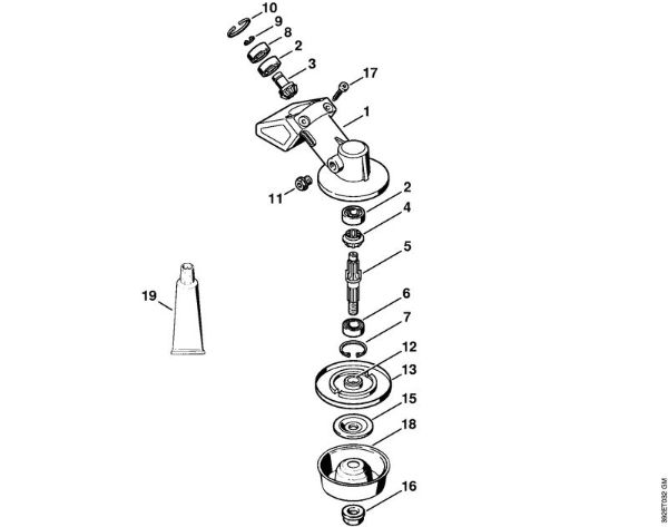 Gear head FS 80, 80 R, 85, 85 R, 85 T, 85 RX (41.2017) Brushcutters (FS) FS 85 Stihl